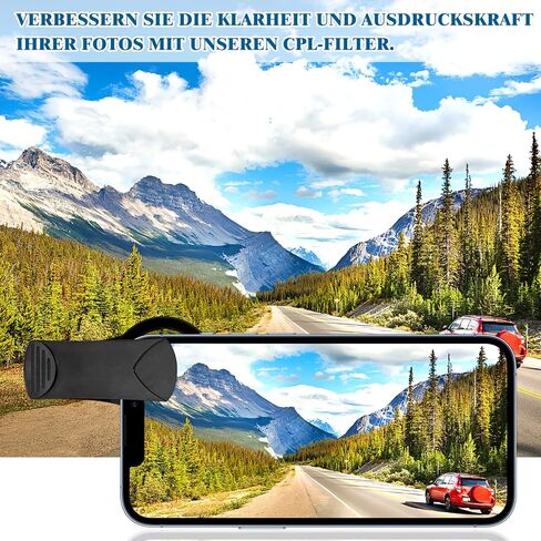 UKCOCO Phone Camera Lens- Professional Photography Lens for Smartphone Clip- On CPL Filter Lens, 37mm Polarizing Filter Circular Polarizer Compatible with, Android Smartphones in Saudi Arabia