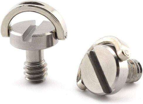 1/4"-20 D-Ring Camera Fixing Screw, SDTC Tech 2 Pack D Shaft Quick Release Plate Mounting Screws 10mm Length for Camera Tripod/Monopod (Stainless Steel) in Saudi Arabia