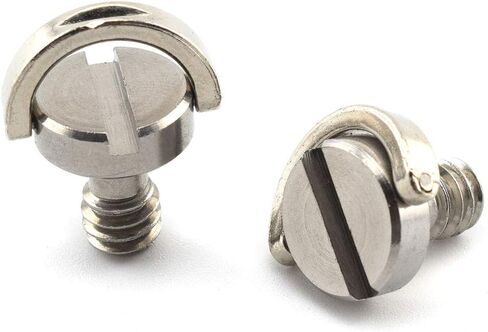 1/4"-20 D-Ring Camera Fixing Screw, SDTC Tech 2 Pack D Shaft Quick Release Plate Mounting Screws 10mm Length for Camera Tripod/Monopod (Stainless Steel) in Saudi Arabia