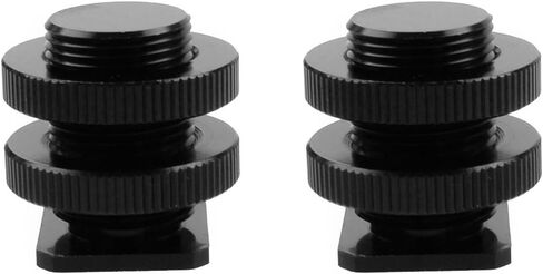 Foto&Tech 2 Pieces 5/8-27 Inch Tripod All Metal Tripod Screw to Hot Shoe/Cold Shoe Adapter in Saudi Arabia