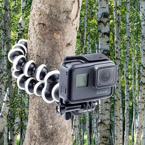 Digicharge 10‘’ Octopus Flexible Tripod Camera + Action Cam Mount Stand, Compatible with GoPro Hero11 Hero10 Max Hero 11 Mini 10 9 8 7 Fusion Akaso Brave Apeman Fitfort Davola Dragon Touch Jeemak Cam in Saudi Arabia