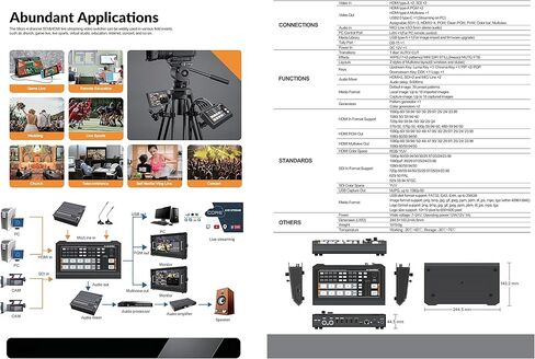 AVMATRIX Video Switcher PVS0403U 10.1 Inch IPS FHD LCD Monitor Display Portable 4-CH SDI HDMI Solid Metal case in Kuwait