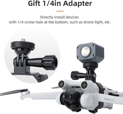 Xmipbs LED Headlight Drone Searchlight for DJI Mini 3 Pro, Night Fill Light with Mount Bracket for Go pro10/Go pro 9/Go pro 8/Ac Tion 2/in-sta 360 Search Light in Saudi Arabia