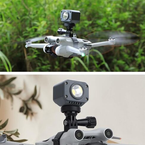 Xmipbs LED Headlight Drone Searchlight for DJI Mini 3 Pro, Night Fill Light with Mount Bracket for Go pro10/Go pro 9/Go pro 8/Ac Tion 2/in-sta 360 Search Light in Saudi Arabia