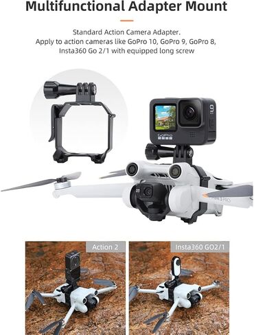 Xmipbs LED Headlight Drone Searchlight for DJI Mini 3 Pro, Night Fill Light with Mount Bracket for Go pro10/Go pro 9/Go pro 8/Ac Tion 2/in-sta 360 Search Light in Saudi Arabia