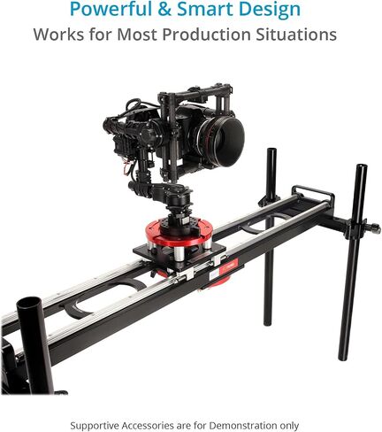 Proaim 6ft Flyking Precision Camera Slider with Mitchell Mount | Long cinematic tracking shots with heavy cinema rigs — 8 ball bearings, 360° pan lock, Payload up to 70kg/154lb in Saudi Arabia