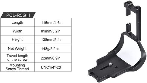 SUNWAYFOTO PCL-R5G II L Plate for Canon EOS R5 IV Camera with Battery Grip Arca/RRS in Saudi Arabia