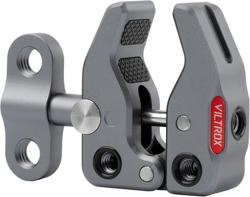 VILTROX Photography Super Clamp, 1/4'' and 3/8'' Thread Clamp Clip Camera Clamp, Solid All Metal Super Clamp for Photographer, Non-Slip Rubbery to Flat in Saudi Arabia