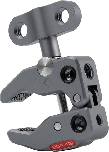 VILTROX Photography Super Clamp, 1/4'' and 3/8'' Thread Clamp Clip Camera Clamp, Solid All Metal Super Clamp for Photographer, Non-Slip Rubbery to Flat in Saudi Arabia