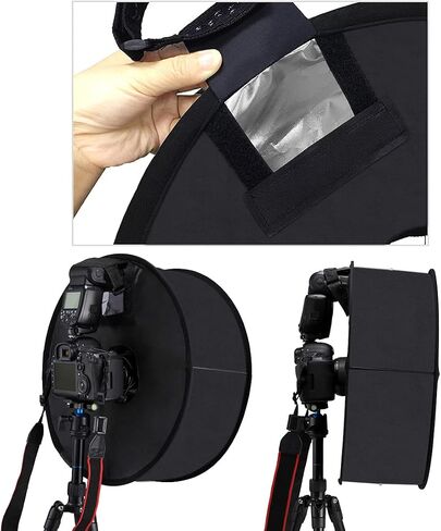 PULUZ Round Flash Softbox Diffuser 18inches / 45cm Portable Ring Flash Diffuser  Soft Box for Speedlight Macro Portrait Shooting Photography Studio Light Modifier in Saudi Arabia