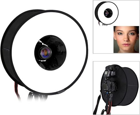 PULUZ Round Flash Softbox Diffuser 18inches / 45cm Portable Ring Flash Diffuser  Soft Box for Speedlight Macro Portrait Shooting Photography Studio Light Modifier in Saudi Arabia