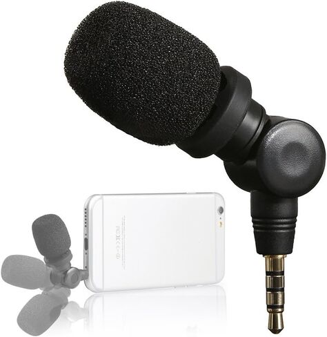 Saramonic SmartMic Mini Condenser Flexible Microphone for Smartphones,Vlogging Microphone for iPhone and YouTube Video, Mic for iOS Apple iPhone iPad and Android Phone in Saudi Arabia