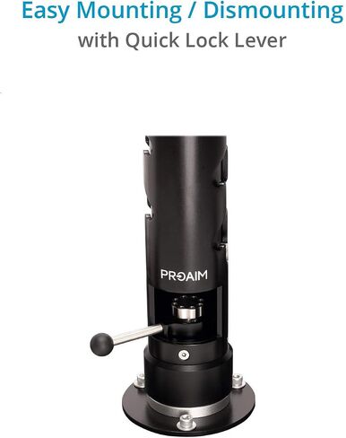 PROAIM Telescopic Bazooka w Quick Lock Lever & Euro/Elemac Base + Euro Plate for Heavy Dolly, Jib/Crane, Slider & Other Camera Setup. Extends from 70-107cm/28-42", with 150kg/330lb Payload (BZ-286-00) in Saudi Arabia
