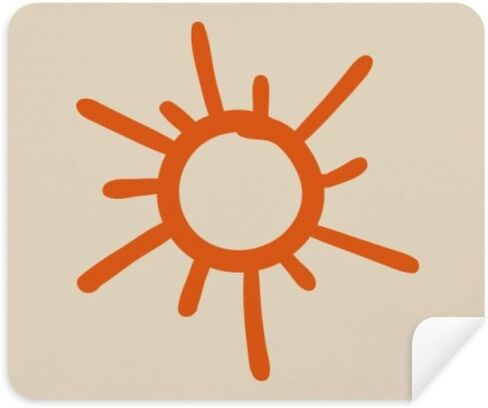Hand Painting Orange Sun Sunshine Cleaning Cloth Screen Cleaner 2pcs Suede Fabric in Kuwait