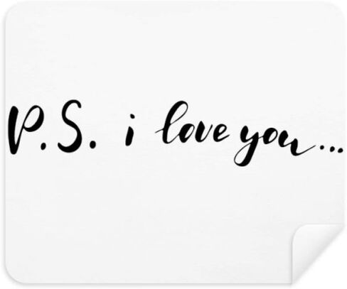 P.S. I Love You Quote Handwrite Cleaning Cloth Screen Cleaner 2pcs Suede Fabric in Kuwait