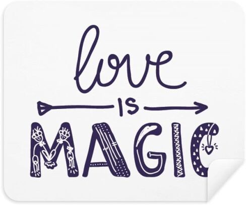 Love is Magic Cute Quote Style Cleaning Cloth Screen Cleaner 2pcs Suede Fabric in Kuwait