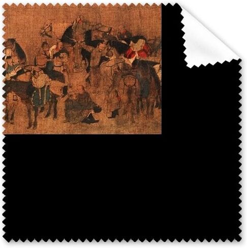 Tea Horse Road Chinese Painting Silk Road Cleaning Cloth Phone Screen Glasses Cleaner 5pcs in Kuwait