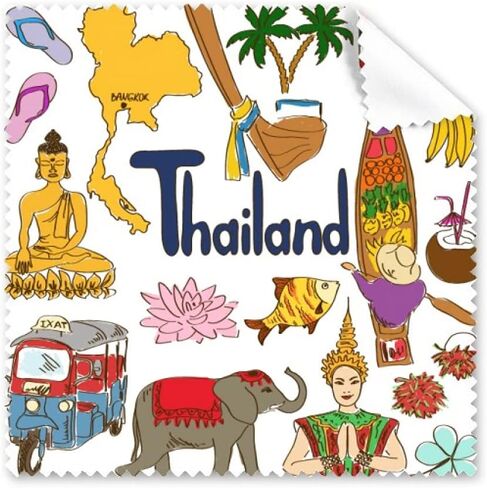 Thailand Landscap Animals National Flag Cleaning Cloth Phone Screen Glasses Cleaner 5pcs in Kuwait