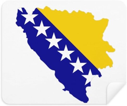 Bosnia and Herzegovina Map National Flag Cleaning Cloth Screen Cleaner 2pcs Suede Fabric in Kuwait