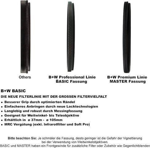 B+W 95mm Basic UV Haze MRC 010M فلتر زجاجي أساسي in Saudi Arabia