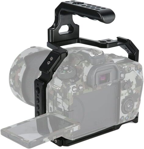 NICEYRIG Cage Rig for Canon EOS 90D/80D/70D, with Ergonomic Top Handle Handgrip - 504 in Saudi Arabia