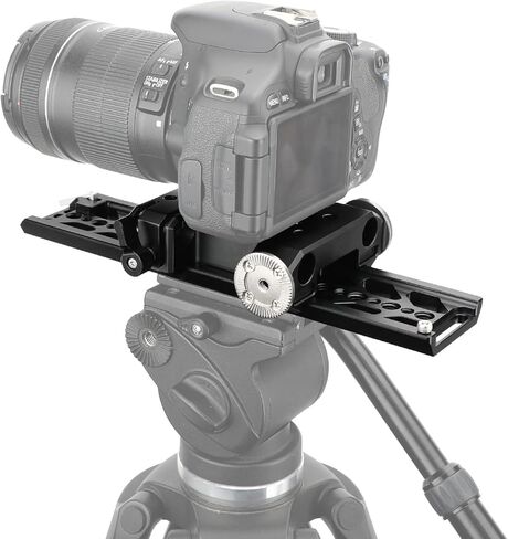 CAMVATE 10" Dovetail Plate with 15mm Double Rod & M6 Rosette Adapter for Video Camcorder Accessory - 3116 in Saudi Arabia