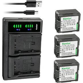 Kastar VW-VBG130 LTD2 USB Battery Charger Replacement for Panasonic VDR-D50, VDR-D51, VDR-D210, VDR-D220 Camera, Panasonic VW-VBG070, VW-VBG130, VW-VBG260 Battery in Saudi Arabia