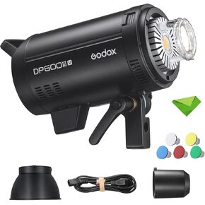 Godox DP600IIIV 600Ws Stobe Flash Studio Light GN106 0.1-1S Recycle Time, 1/2000-1/800s Flash Duration, 2.4G X System CCT 5600±200K Bowens Mount Monolight for Studio Portrait Photography (DP600III-V) in Kuwait