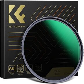 مفهوم K&F 58 مم ND8 (فلتر كثافة محايدة ثابتة 3 توقف) فلتر عدسة ND، 28 طلاء متعدد الطبقات HD مسعور فائق النحافة مرشح سلسلة Nano-X لعدسة الكاميرا in Saudi Arabia