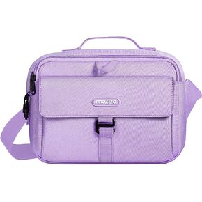 MOSISO Camera Shoulder Bag Case Crossbody Sling Purse, DSLR/SLR/Mirrorless Compact Padded Photography Handbag with Rain Cover Compatible with Canon/Nikon/Sony Cameras and Lenses, Dusty Lilac