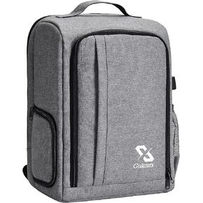 Camera Bag for DSLR/SLR Cameras，Camera Backpack Waterproof for Photographers Dark Grey S