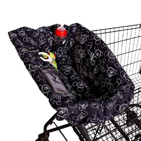 Disney Baby by J.L. Childress Shopping Cart & High Chair Cover for Baby, Kids, & Toddler - Cover for Grocery Carts & Restaurants, for Boys & Girls, Universal Fit - Mickey Mouse, Black in Saudi Arabia