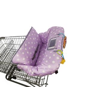 Shopping Cart Cover for Baby boy Girl, Multi-in-1 Cart Covers for Babies, Infant High Chair Cover, Machine Washable, Soft Padded Grocery cart seat Cushion Cover, Purple dot in Saudi Arabia