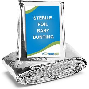Primacare CS-6835 Sterile Foil Baby Bunting Blanket for Newborns and Infants, Disposable Emergency Heat Saving, 30" x 17 in Saudi Arabia