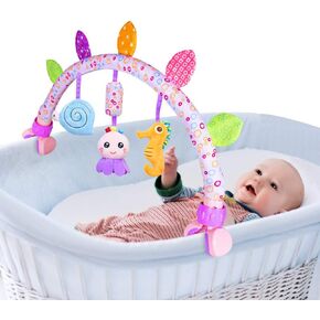 Caterbee Travel Arch Baby Bassinet Mobile Toys for Infant & Toddlers, Clip-On Stroller & Crib Activity Toy Bar with Hanging Toys, 0 Months+ (Elephant) in Saudi Arabia