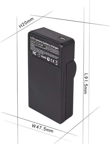LCD USB Travel Battery Charger for Samsung SC-D101, SC-D103, SC-D105, SC-D107, SC-D180 Digital Video Camcorder in Kuwait