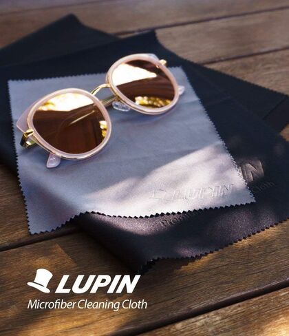 Lupin Microfiber Cleaning Cloths, 13 Pack Premium Ultra Lint Polishing Cloth for Cell Phone, Tablets, Laptops, iPad, Glasses, Auto Detail, TV Screens & Other Surfaces with Carrying Case - Black in Kuwait