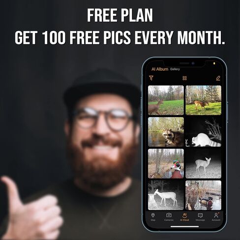 وينغ هوم كاميرا خلوية 480 ايس 4G IP66 مقاومة للماء للصيد بدقة 1080P مع زناد بزاوية عريضة 52 درجة 0.4 ثانية، حركة رؤية ليلية بدون توهج مع بطاقة SD 32G لمراقبة الحياة البرية والتحكم عبر التطبيق in Kuwait