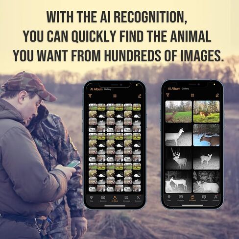 وينغ هوم كاميرا خلوية 480 ايس 4G IP66 مقاومة للماء للصيد بدقة 1080P مع زناد بزاوية عريضة 52 درجة 0.4 ثانية، حركة رؤية ليلية بدون توهج مع بطاقة SD 32G لمراقبة الحياة البرية والتحكم عبر التطبيق in Kuwait