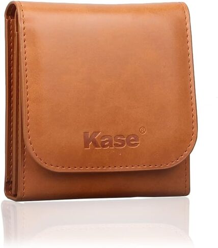 Kase 3 Pocket PU Leather Foldable Camera Circular Lens Filter Wallet Carry Case Bag Pouch for 25mm-82mm Round Filters in Saudi Arabia