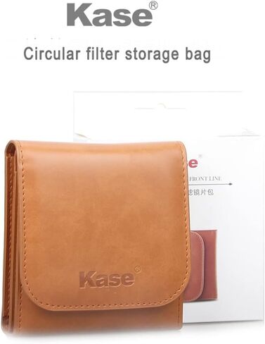 Kase 3 Pocket PU Leather Foldable Camera Circular Lens Filter Wallet Carry Case Bag Pouch for 25mm-82mm Round Filters in Saudi Arabia