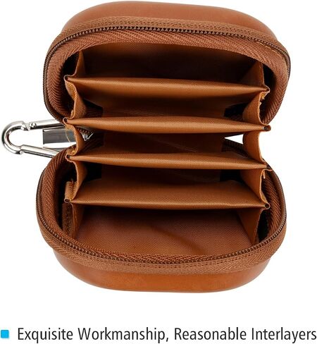 Andoer Camera Filters Case Bags for Filters Up to 82mm, 5 Pockets PU Leather DustProof Filter Hard Storage Case for UV CPL ND Graduated Neutral Density Filters in Saudi Arabia