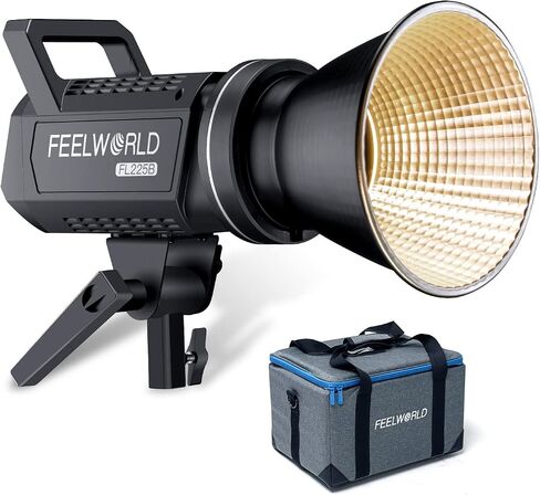 FEELWORLD FL225B 2700K~6500K Bi-Color Video Studio Light 225W Lighting | CRI96+ TLCI97+ 64500lux@1m for Film, Live Streaming, Videography, Photography, Wedding, Interview in Saudi Arabia