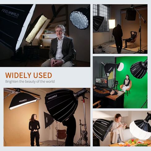 FEELWORLD FL225B 2700K~6500K Bi-Color Video Studio Light 225W Lighting | CRI96+ TLCI97+ 64500lux@1m for Film, Live Streaming, Videography, Photography, Wedding, Interview in Saudi Arabia
