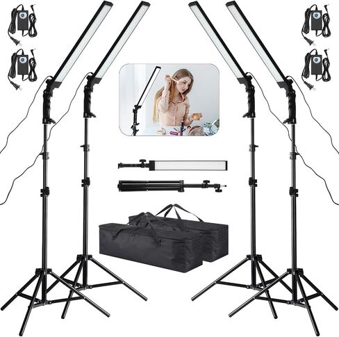 Xuhal Set of 2 LED Photography Lighting Stick Kit Adjustable LED Video Light with 22-63 Tripod 5500k 90 Beads Photoshoot Fill Lights Portable Studio Lighting for Live Streaming CRI 80+ in Saudi Arabia