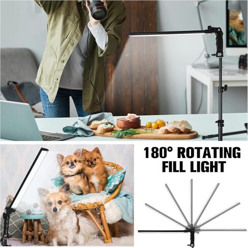 Xuhal Set of 2 LED Photography Lighting Stick Kit Adjustable LED Video Light with 22-63 Tripod 5500k 90 Beads Photoshoot Fill Lights Portable Studio Lighting for Live Streaming CRI 80+ in Saudi Arabia