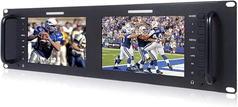 Feel WORLD D71 3RU Dual 7 بوصة 3G SDI بث رف جبل مراقب 1280x800 HD LCD IPS شاشة مع 3 ألوان ضوء تالي HDMI AV مدخل ومخرج in Saudi Arabia