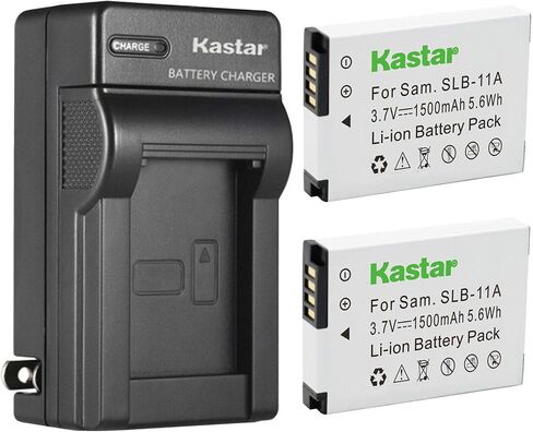 استبدال شاحن بطارية حائط تيار متردد من Kastar لبطارية سامسونج SLB-11A SLB11A، سامسونج TL240، TL320، TL350، TL500، WB600، WB610، WB650، WB660، WB700، WB1000، WB2000 الكاميرات الرقمية in Kuwait