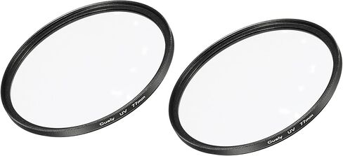 MECCANIXITY UV Lens Filters, 77mm Slim Frame Multi-Coated Protective Lenses Filter for Camera Photography Accessories, Pack of 2 in Saudi Arabia