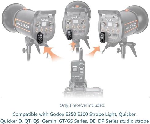 Godox FTR-16 Strobe Trigger Receiver for Godox E250 E300 Strobe Light, QT QS Series, Quicker, Quicker D, Gemini GT/GS Series DP DE Series Studio Strobe Light in Saudi Arabia